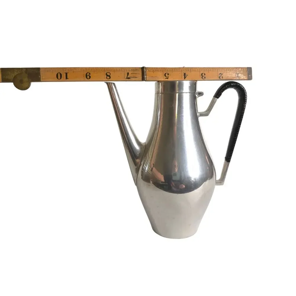 Reed & Barton MCM Pewter Coffee Pot, Denmark Pattern, John Prip Designer